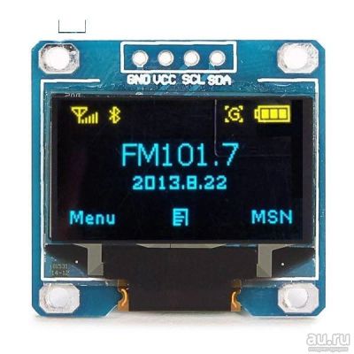 Лот: 13853416. Фото: 1. OLED дисплей синий + желтый цвет... Микроконтроллеры