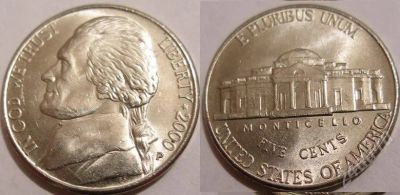 Лот: 10045. Фото: 1. 5 центов США 2000года. Красноярск