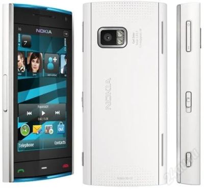 Лот: 858733. Фото: 1. Nokia X6 white - 2sim, TV, Java... Кнопочные мобильные телефоны