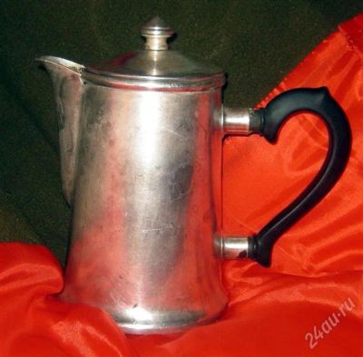 Лот: 1155583. Фото: 1. Старый мельхиоровый кофейник. Кружки, стаканы, бокалы