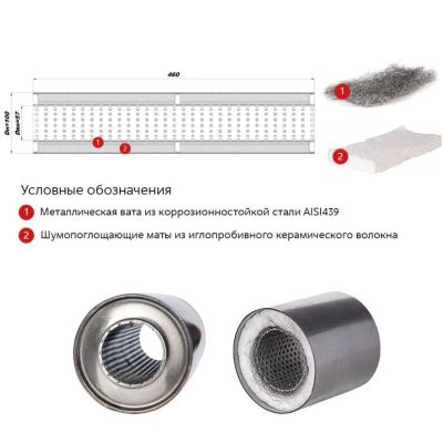 Лот: 20929144. Фото: 1. Пламегаситель вместо катализатора... Выхлопная система