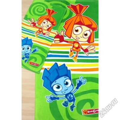 Лот: 5834642. Фото: 1. Махровые полотенца "Фиксики". Детская гигиена