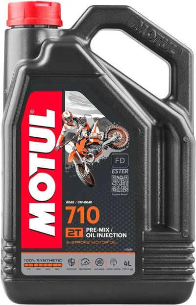 Лот: 23329791. Фото: 1. MOTUL 710 2T 4 л (2-х тактное... Масла, жидкости