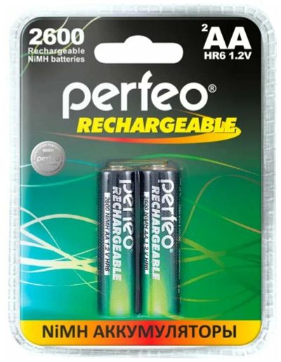 Лот: 19516299. Фото: 1. Аккумулятор Ni-MH AA Perfeo 2600mAh... Батарейки, аккумуляторы, элементы питания