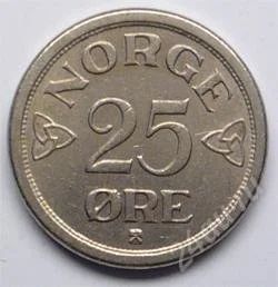 Лот: 92379. Фото: 1. Норвегия. 25 оре 1953г. Европа