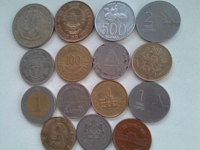 Лот: 14458503. Фото: 1. 15 монет экзотических стран, все... Наборы монет