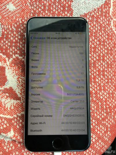 Лот: 8035068. Фото: 1. iPhone 6s 16gb space gray a1688. Смартфоны