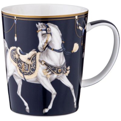Лот: 25383303. Фото: 1. Кружка фарфор, 400 мл, Horse Club... Кружки, стаканы, бокалы