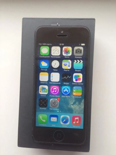 Лот: 10807566. Фото: 1. iPhone 5, 16GB, Black. Смартфоны