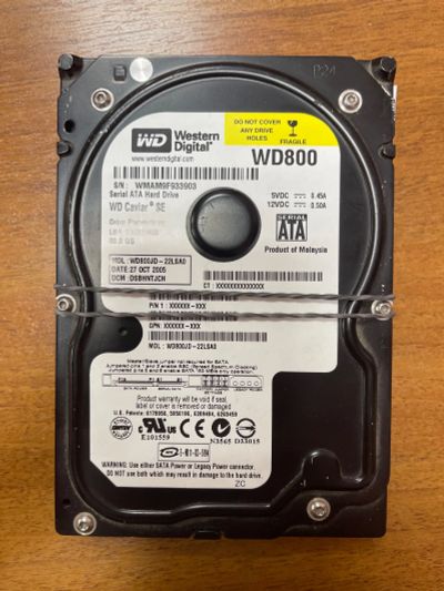 Лот: 19900629. Фото: 1. Жесткий Диск HDD IDE 80Gb Western... Жёсткие диски (HDD)