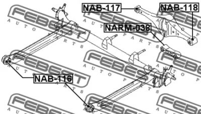 Лот: 18592820. Фото: 1. Сайленблок задней балки NAB116... Ходовая, подвеска, рулевое управление