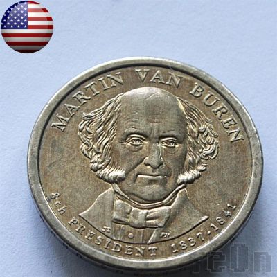 Лот: 3060501. Фото: 1. США 1 доллар 2008 г. 8й президент... Америка