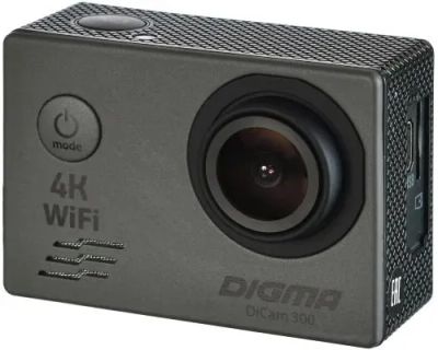 Лот: 20828720. Фото: 1. Экшн-камера Digma DiCam 300 Grey. Сноуборды