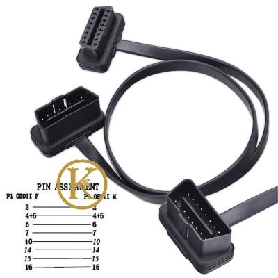 Лот: 5991448. Фото: 1. OBD2 16 Pin Male to Female удлинитель. Удлинители, тройники, сетевые фильтры