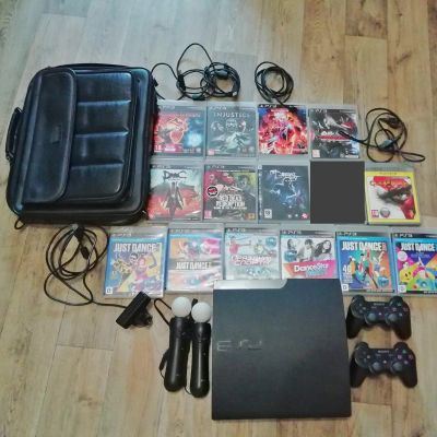 Лот: 16303017. Фото: 1. Sony PS3 (PlayStation 3) + move... Игровые приставки, консоли