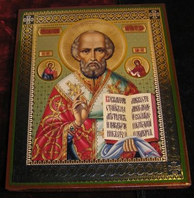 Лот: 10521632. Фото: 1. Икона Святой Николай Чудотворец... Иконы