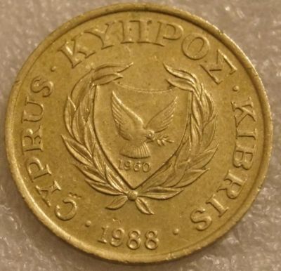 Лот: 7921936. Фото: 1. 5 центов 1988 Кипр. Европа