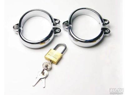 Лот: 6707433. Фото: 1. Металлические Наручники с Замком. Игрушки
