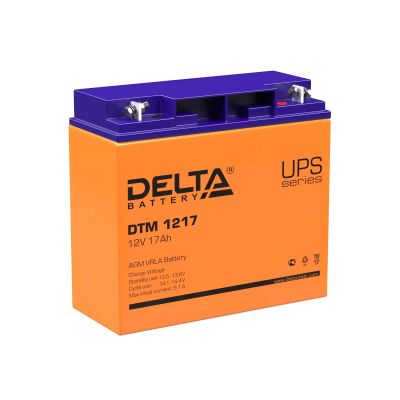 Лот: 25042703. Фото: 1. Аккумулятор Delta DTM 1217 (12В... ИБП, аккумуляторы для ИБП