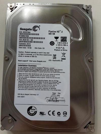 Лот: 8008560. Фото: 1. Жесткий диск Seagete 320 Gb, 3... Жёсткие диски (HDD)