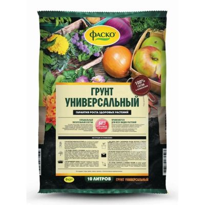 Лот: 24277738. Фото: 1. Грунт универсальный, 10 л, Фаско. Грунты, удобрения