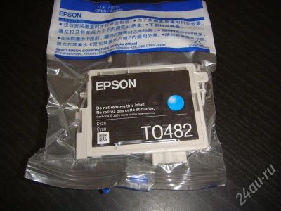 Лот: 372355. Фото: 1. Картридж EPSON T0482 синий (R200... Картриджи, расходные материалы