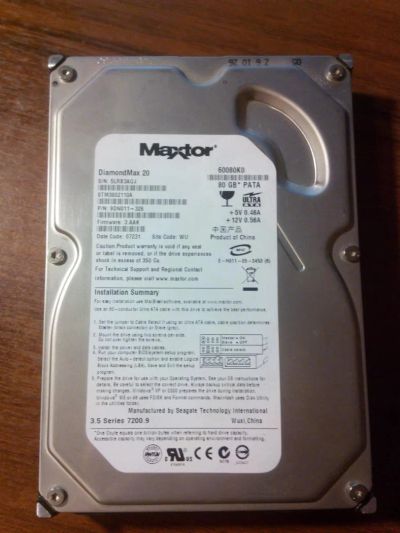 Лот: 5570687. Фото: 1. Maxtor DiamondMax 80 Gb. Жёсткие диски (HDD)