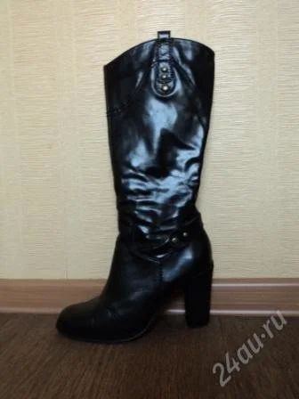 Лот: 1227331. Фото: 1. Осенние сапоги из натуральной... Сапоги
