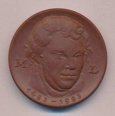 Лот: 15968176. Фото: 1. Германия ГДР 1983 Медаль Мартин... Памятные медали
