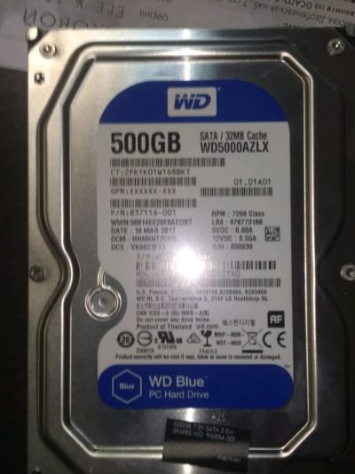 Лот: 11535554. Фото: 1. Жесткий диск 500gb. Жёсткие диски (HDD)