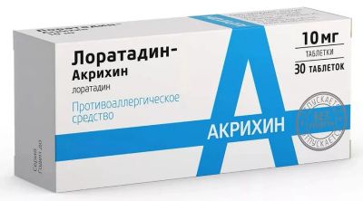 Лот: 24889625. Фото: 1. Лоратадин-Акрихин таб. 10мг №30. Лекарства