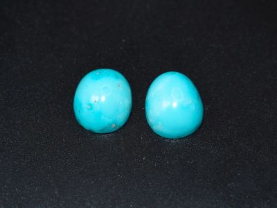 Лот: 20870591. Фото: 1. 12.50 ct. Бирюза кабошон. Пара... Драгоценные и поделочные камни