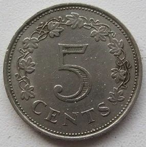Лот: 13336626. Фото: 1. Мальта 5 центов 1972. Европа