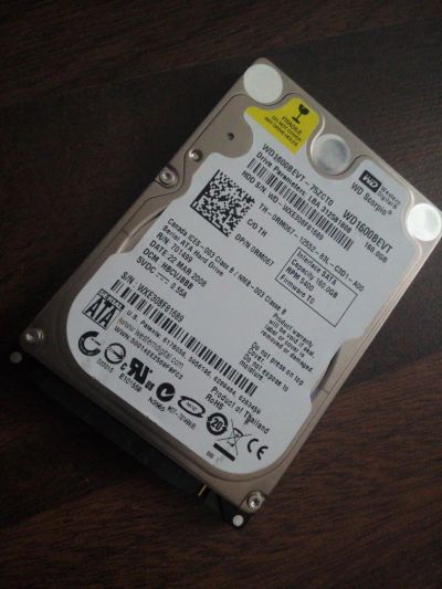 Лот: 9177447. Фото: 1. Жесткий диск wd1600bevt-75zcto. Жёсткие диски (HDD)