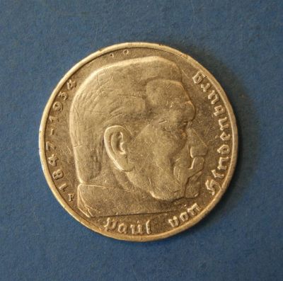 Лот: 3667853. Фото: 1. Монета Германия 5 марок 1936 год... Германия и Австрия