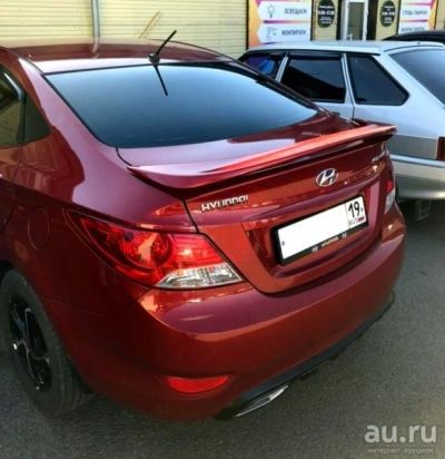 Лот: 14721170. Фото: 1. Высокий спойлер на Hyundai Solaris... Детали тюнинга