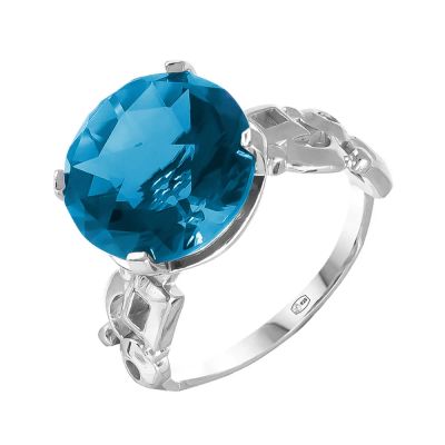 Лот: 23799519. Фото: 1. Серебряное кольцо с топазом. Кольца, перстни
