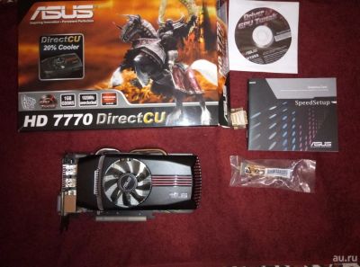 Лот: 8744151. Фото: 1. Asus HD 7770 DirectCU 1Gb GDDR5. Видеокарты