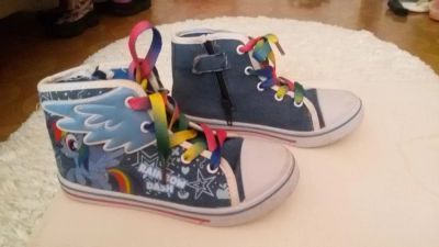 Лот: 8465000. Фото: 1. Кеды для девочки "rainbow dash... Кеды, кроссовки