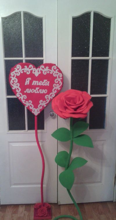 Лот: 12884227. Фото: 1. огромное сердце с 39 розами. Ручная... Цветы из ткани
