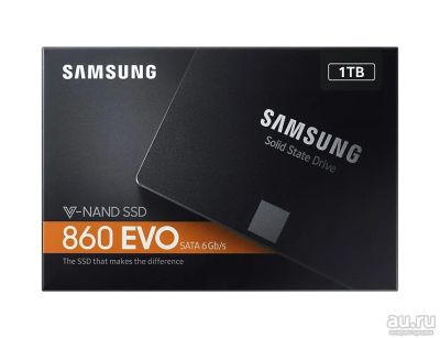 Лот: 12615667. Фото: 1. SSD Samsung 860 EVO 1TB 2.5" SATA... SSD-накопители