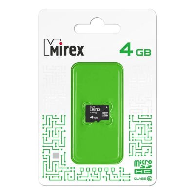 Лот: 22143240. Фото: 1. КАРТА ПАМЯТИ MIREX microSDHC 4GB... Карты памяти
