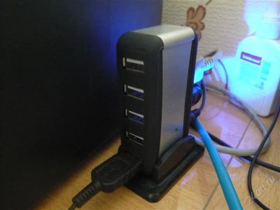 Лот: 1003867. Фото: 1. USB-хаб. 7 портов. С блоком питания... Другое (периферия)