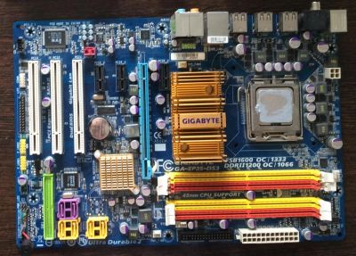 Лот: 10954226. Фото: 1. MB GigaByte GA-EP35-DS3 Материнская... Материнские платы