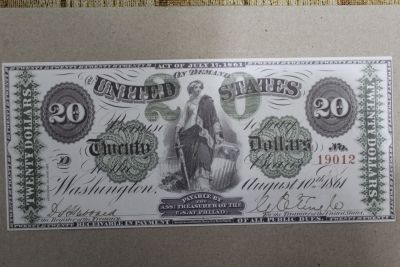 Лот: 24887986. Фото: 1. США 20 долларов 1861 года. Филадельфия... Частные выпуски, копии банкнот