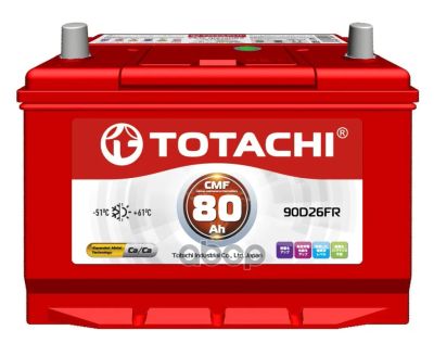 Лот: 21878249. Фото: 1. Акб Totachi Kor Cmf 80 Fr 90D26fr... Другое (автозапчасти)