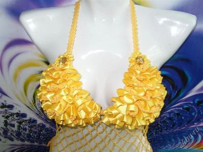 Лот: 988296. Фото: 1. Желтенький вязаный купальник)). Купальники