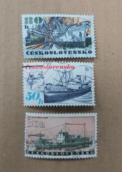 Лот: 19700461. Фото: 1. Марки. Чехословакия. Корабли. Марки