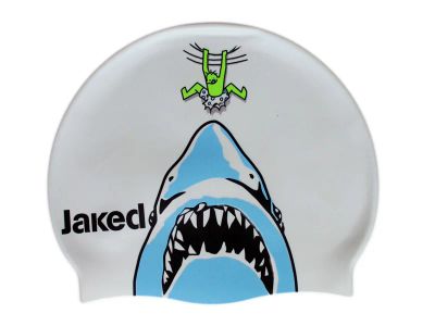 Лот: 4433630. Фото: 1. Шапочка Jaked Jaws, white. Плавание