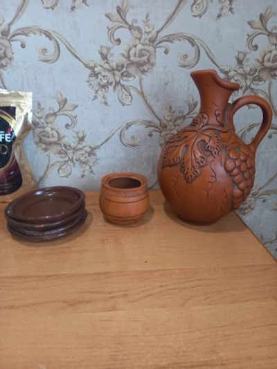 Лот: 18054266. Фото: 1. Кувшин глиняный. Кувшины, графины